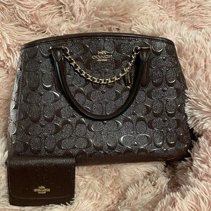 Coach Margot Carryall Embossed leather with matching wallet